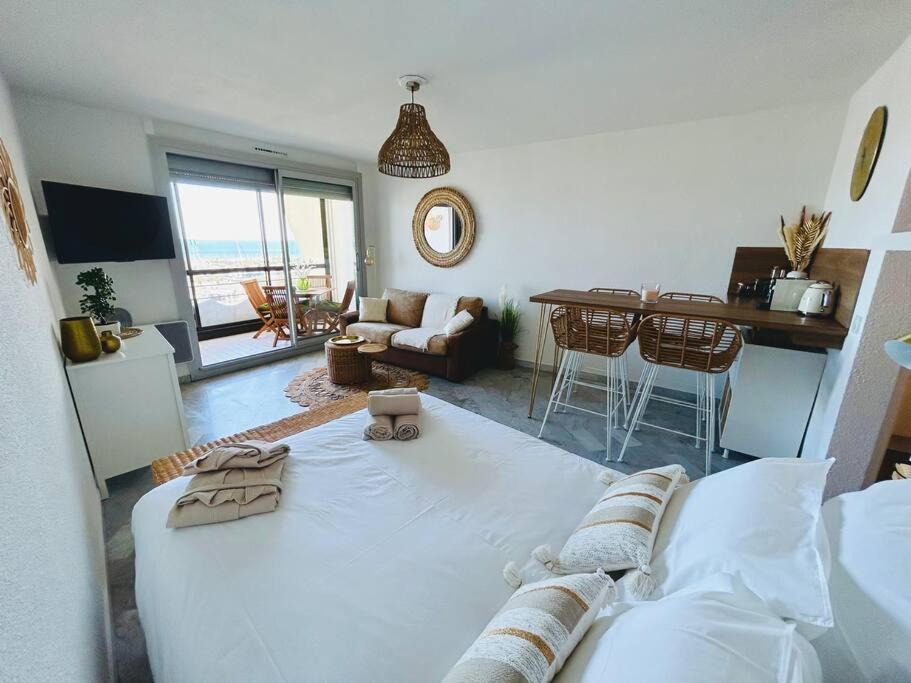 Studio Chic & Cosy Vue Mer, Clim, Parking 라그랑모트 외부 사진